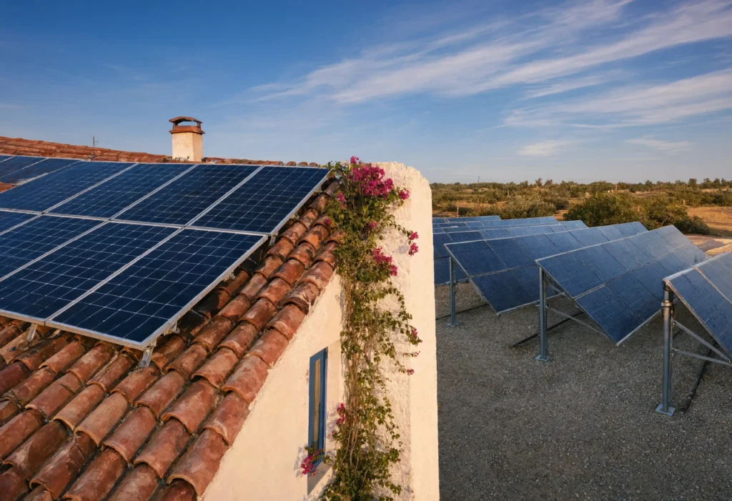 Painel Solar no Telhado ou no Chão - Qual é Melhor para si em Portugal